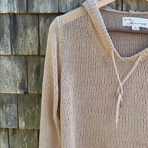 VINTAGE HAVANA | Ditressed Open Knit Hoodie - Picture 3 of 11